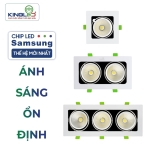 Đèn led hộp âm trần rọi Topaz 2*10W GL-2*10SS-V227-V/TT/T Kingled